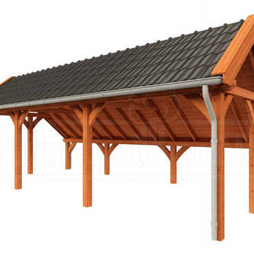 Kapschuur de Hoeve XL 8750x4400x3750mm (bxdxh) links