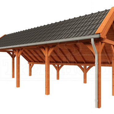 Kapschuur de Hoeve XL 8850x4400x3750mm (bxdxh) links