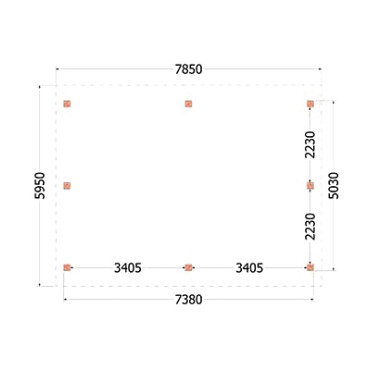 Kapschuur de Hofstee XXL 7850x5950x4600mm (bxdxh)