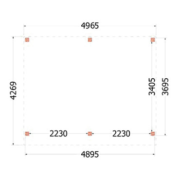 Kapschuur de Stee 5000x4250x3350mm (bxdxh)