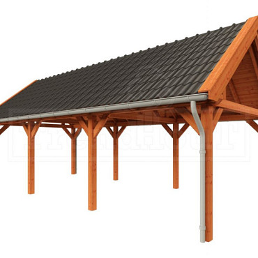 Buitenverblijf Zadeldak XL 9260x4400x4250mm (bxdxh)