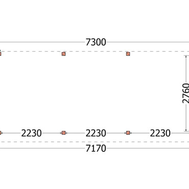 Buitenverblijf Casa 7300x3300x2600mm (bxdxh)