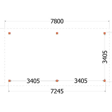 Buitenverblijf Florence 7800x4250x2600mm (bxdxh)