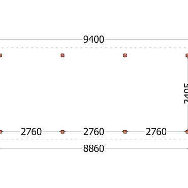 Buitenverblijf Florence 9400x4250x2600mm (bxdxh)