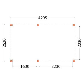 Buitenverblijf Palermo 4300x2550x2450mm (bxdxh)