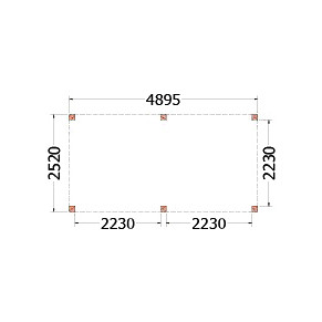 Buitenverblijf Palermo 4900x2550x2450mm (bxdxh)