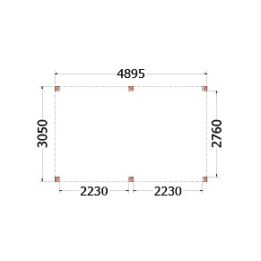 Buitenverblijf Palermo 4900x3100x2450mm (bxdxh)