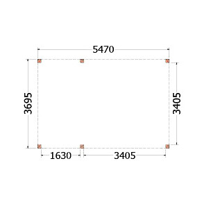 Buitenverblijf Palermo 5500x3700x2450mm (bxdxh)