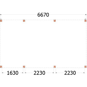 Buitenverblijf Palermo 6700x3700x2450mm (bxdxh)