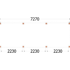 Buitenverblijf Palermo 7300x2550x2450mm (bxdxh)