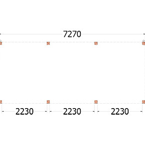 Buitenverblijf Palermo 7300x3100x2450mm (bxdxh)