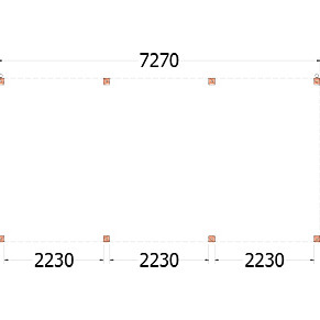 Buitenverblijf Palermo 7300x3700x2450mm (bxdxh)