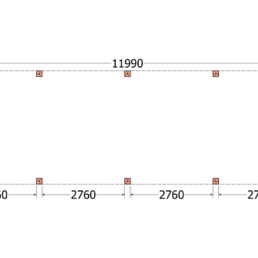 Buitenverblijf Palermo XXL 11990x3800x2450mm (bxdxh)