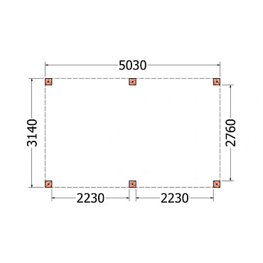 Buitenverblijf Palermo XXL 5050x3150x2450mm (bxdxh)