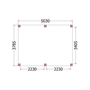 Buitenverblijf Palermo XXL 5050x3800x2450mm (bxdxh)