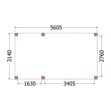 Buitenverblijf Palermo XXL 5650x3150x2450mm (bxdxh)