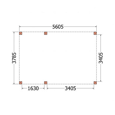 Buitenverblijf Palermo XXL 5650x3800x2450mm (bxdxh)