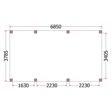 Buitenverblijf Palermo XXL 6850x3800x2450mm (bxdxh)
