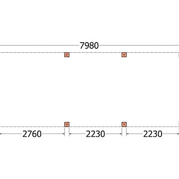 Buitenverblijf Palermo XXL 8000x3150x2450mm (bxdxh)