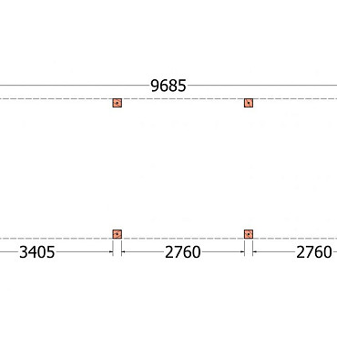 Buitenverblijf Palermo XXL 9700x3150x2450mm (bxdxh)