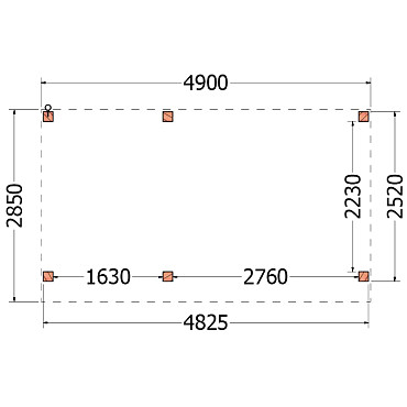 Buitenverblijf Refter XL 4900x2850x2600mm (bxdxh)