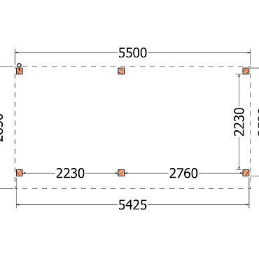 Buitenverblijf Refter XL 5500x2850x2600mm (bxdxh)