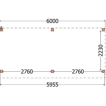 Buitenverblijf Refter XL 6000x2850x2600mm (bxdxh)