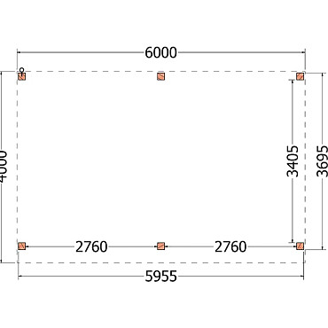 Buitenverblijf Refter XL 6000x4000x2600mm (bxdxh)
