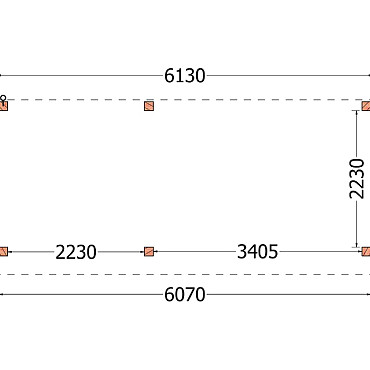 Buitenverblijf Refter XL 6150x2850x2600mm (bxdxh)