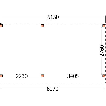 Buitenverblijf Refter XL 6150x3400x2600mm (bxdxh)