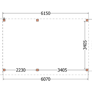 Buitenverblijf Refter XL 6150x4000x2600mm (bxdxh)