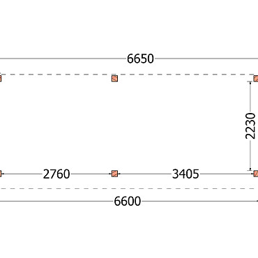 Buitenverblijf Refter XL 6650x2850x2600mm (bxdxh)