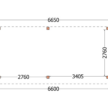 Buitenverblijf Refter XL 6650x3400x2600mm (bxdxh)