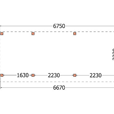 Buitenverblijf Refter XL 6750x2850x2600mm (bxdxh)
