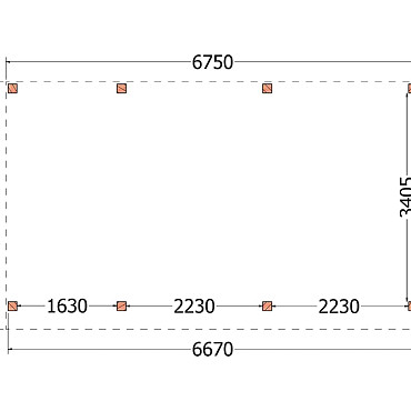 Buitenverblijf Refter XL 6750x4000x2600mm (bxdxh)