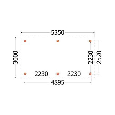 Buitenverblijf Siena 5350x3000x2500mm (bxdxh)