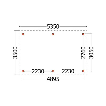 Buitenverblijf Siena 5350x3500x2500mm (bxdxh)