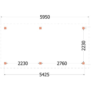 Buitenverblijf Siena 5950x3000x2500mm (bxdxh)