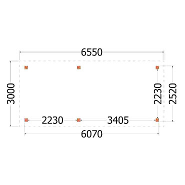 Buitenverblijf Siena 6550x3000x2500mm (bxdxh)
