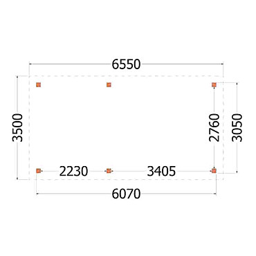 Buitenverblijf Siena 6550x3500x2500mm (bxdxh)
