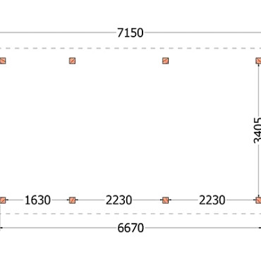 Buitenverblijf Siena 7150x4150x2500mm (bxdxh)