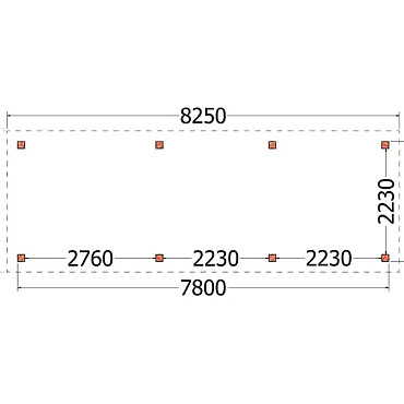 Buitenverblijf Siena 8250x3000x2500mm (bxdxh)