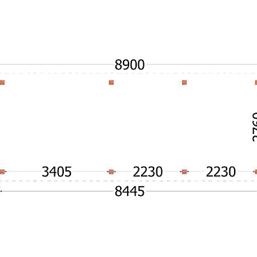 Buitenverblijf Siena 8900x3500x2500mm (bxdxh)