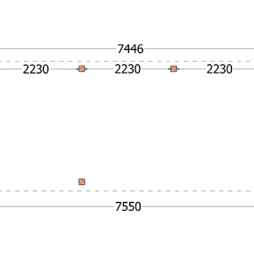 Buitenverblijf Verona model links 7550x3350x2500mm (bxdxh)