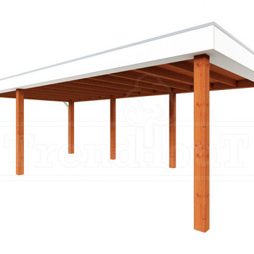 Buitenverblijf Verona model links 7550x4000x2500mm (bxdxh)