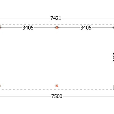 Buitenverblijf Verona model rechts 7500x4000x2500mm (bxdxh)