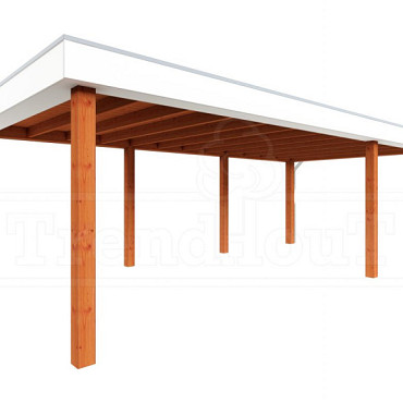 Buitenverblijf Verona model rechts 7550x4000x2500mm (bxdxh)