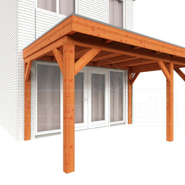 Aanbouwveranda Ancona 4150x3300x2600mm (bxdxh) rechts