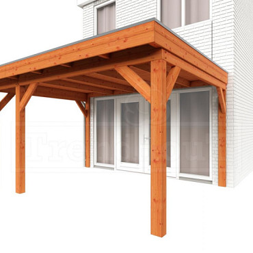 Aanbouwveranda Ancona 4150x3900x2600mm (bxdxh) links