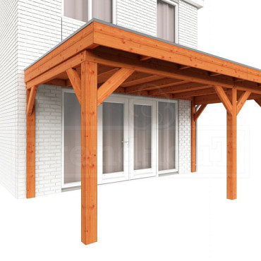 Aanbouwveranda Ancona 4950x3300x2600mm (bxdxh) rechts